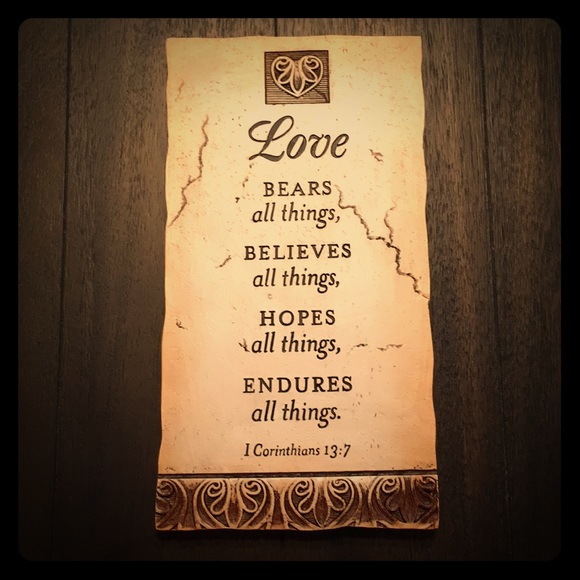 Other - I Corinthians 13:7 Wall Decor